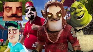 Hello Neighbor - New Secret Neighbor Huggy Wuggy Shrek Wolverine skrr skibidi dop boy History