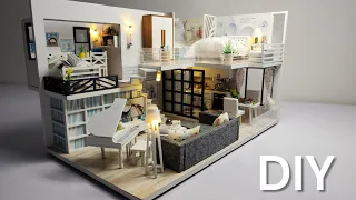 Warm Sunny Villa - DIY Miniature Dollhouse Crafts - Relaxing Satisfying Video