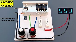 DC Adjustable Power Supply 0-50v 0-20 Ampere // DC Voltage and Current Adjustable Power Supply