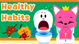 [Healthy Habits] Poo poo song, Healthy Meal and more | 15-Minute Learning with Baby Shark