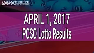 PCSO Lotto Results April 1, 2017 (6/55, 6/42, 6D, Swertres & EZ2)