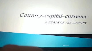 country capital currency  & head of country