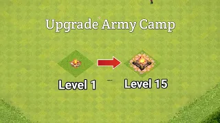 Upgrade Army Camp From level 1 to Max ! Mister Tosu ! #short #shorts #coc #supercell