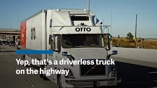 Watch this 18-wheeler truck drive itself on the higway