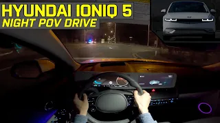 LED HEADLIGHTS TEST! - 2022 Hyundai Ioniq 5 Ultimate - Night POV Test Drive