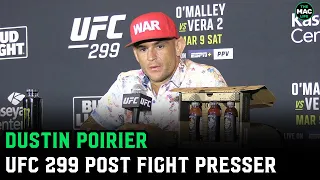 Dustin Poirier: "You don't get any of the guillotines you don't jump" | UFC 299 Post-Fight Presser