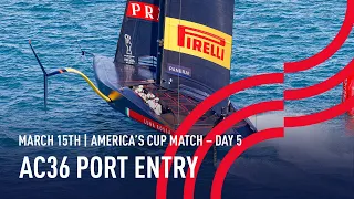 The 36th America’s Cup | Port Entry Stern Camera | 🔴 LIVE Day 5