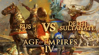 Age of Empires IV - The Delhi Sultanate vs The Rus