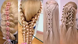 Косы с бусинами  Праздничные причёски  Hairstyle tutorial Детские причёски