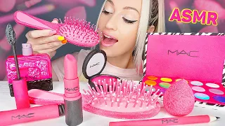 ASMR EATING EDIBLE HAIR BRUSH, LIPSTICK, CANDY, MAC PALETTE, 먹을 수 있는, 케이크 먹방 (SWEET FOOD) MUKBANG 먹방