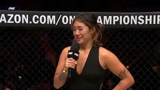 Angela Lee announces retirement from MMA｜ONE Championship｜Atomweight