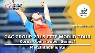 Korea Open 2015 Highlights: JANG Woojin vs GERELL Par (1/16)