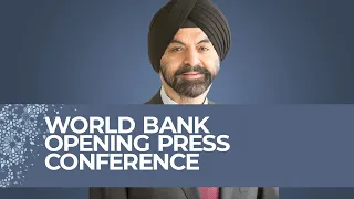 Opening Press Conference With World Bank President Ajay Banga | World Bank-IMF 2023 Annual Meetings