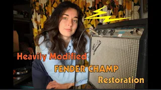 1975 Fender Champ | Restoration and Cabinet Upgrade | The Electric Lady