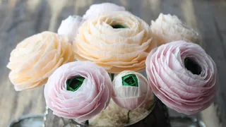 Realistic Sugar Ranunculus Flower Tutorial | Edible Gumpaste | Cake Decorating | Sugar Roses