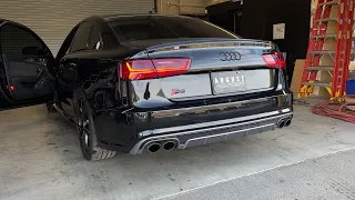 670 HP AUDI S6 WITH FI EXHAUST DOWNPIPES EXHAUST SOUND