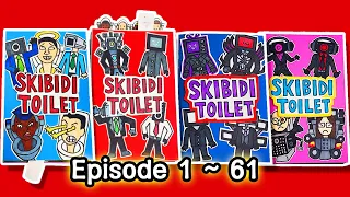 Skibidi Toilet Game Book Parts 1 ~ 60🚽💩🎥📺🔧 (35 Paper Games)