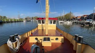 Afscheid per schip op het IJsselmeer vanuit Enkhuizen op 7 mei 2024