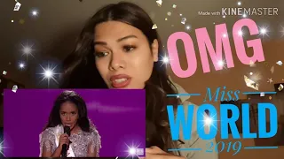 Reaction Miss Jamaica Singing Live at Miss World 2019!! [Eng] #missworld #Jamaica​