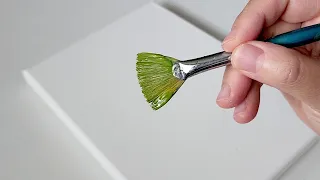 The Easiest Way to Draw Birch Trees / Acrylic Painting Techniques