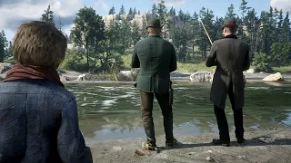 Arthur teaches Agent Milton to catch a fish