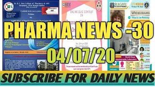 PHARMA NEWS - 30 | IMPORTANCE OF GPAT | WEBINARS | WORKSHOPS | MOOC'S  ONLINE SHORT TERM COURSE| etc