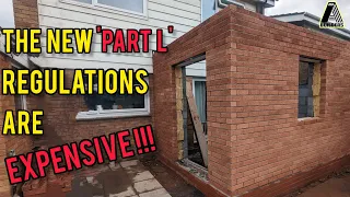 HOW MUCH???!!! Warm Roof Extension Part 2 Bricklaying up to Wall Plate