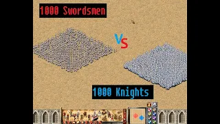 1000 Swordsmen VS 1000 Knights Stronghold Crusader!!!