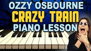 Crazy Train Ozzy Osbourne Piano Lesson Tutorial