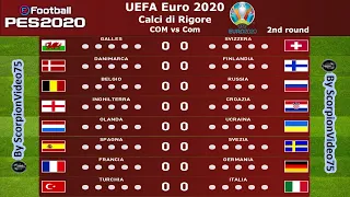 PES 2020 • UEFA Euro 2020 (Calci di Rigore) 2 Round • COM vs COM