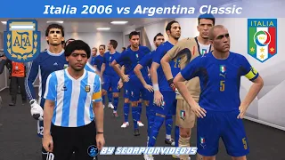 PES 2021 • Italia 2006 vs Argentina Classic • Maradona, Totti, Batistuta, Del Piero...