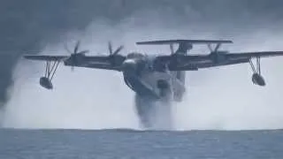 US-2 Maritime Self-Defense Force rescue flying boat　救難飛行艇 US-2 発進～離水 父島