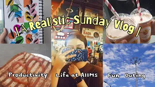 Realistic Sunday Vlog | AIIMS Bhopal | Productive Weekend 🤍 #aiims #vlog #weekend #viral  #explore