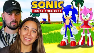 Teaching My Girlfriend Sonic Speed Simulator Gone Wrong...