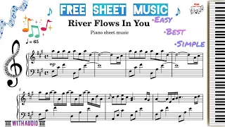 River flows in you- piano sheet music