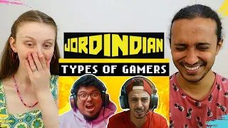TYPES OF GAMERS | Jordindian - REACTION by Sunil & Pia🔥