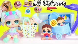 Unicorn Baby Gets New Lil Sister LOL Surprise Dolls Boy