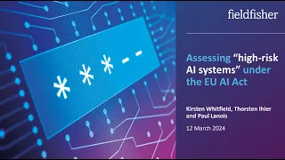 Assessing "high risk AI systems" under the EU AI Act