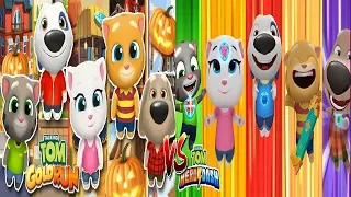 Talking Tom Hero Dash VS Talking Tom Gold Run - Game on tablet - Discover all the heroes - Gameplay