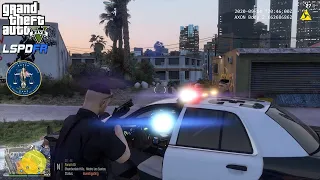 GTA V - LSPDFR 0.4.7 - LSPD/LAPD - Multiple Shots Fired/Gang Shootouts/Panic Button - 4K