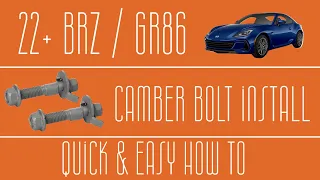 SPC Camber Bolt Install for 2022+ BRZ / GR86 | Quick & Easy How To