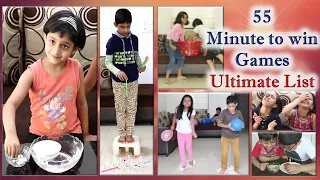 55 Minute to win it games | One minute games | Party games | Birthday games | games for kids