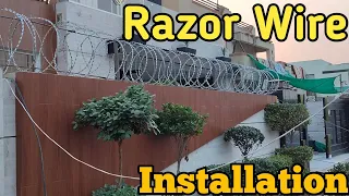 How to install Security Razor Wire on Boundary Wall. Barbed Wire | Mushtaq Steel