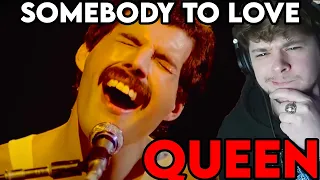 NON Fan Reacts to Discovers Queen - Somebody To Love - Live - 1981 Montreal - Rock Reaction