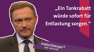 Tankrabatt, Energie-Embargo, Corona-Lockerungen: Christian Lindner (FDP) | maischberger. die woche