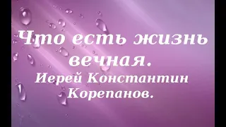 Что есть жизнь вечная. Иерей Константин Корепанов.