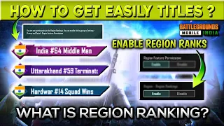 Region rank titles, How to enable region ranking, get title easily | India State & district titles