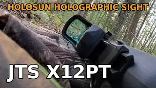 Holosun holographic sight on shotgun turkey hunting