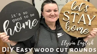 DIY EASY WOOD CUT ROUNDS|Cutting wood circles|How make round signs| Perfect circles