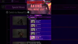 Street Fighter 6  Akuma Full Move List! #streetfighter6 #akuma #sf6